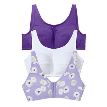 Comfort Choice Women's Plus Size 3-pack Cotton Wireless Bra