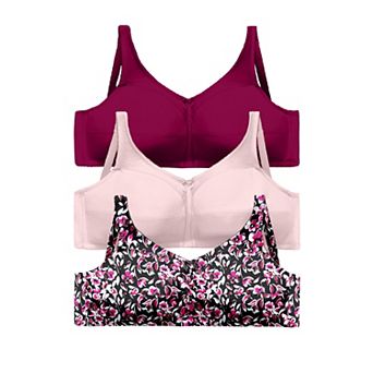 Comfort Choice Women's Plus Size 3-pack Cotton Wireless Bra