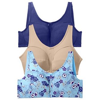 Comfort Choice Women's Plus Size 3-pack Cotton Wireless Bra