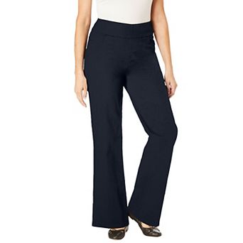 Woman Within Plus Size Pull-On Wide-Leg Denim Jean