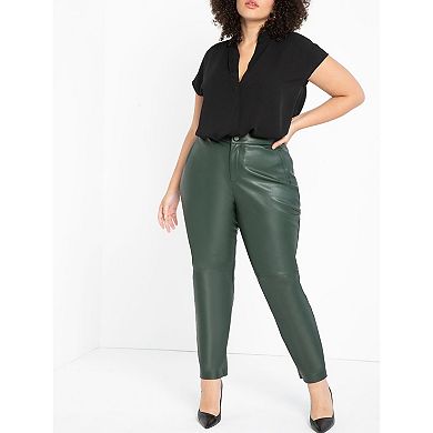 ELOQUII Women's Plus Size Notch Collar Blouse