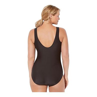 Swimsuits for All Women's Chlorine Resistant High Neck One Piece Swimsuit