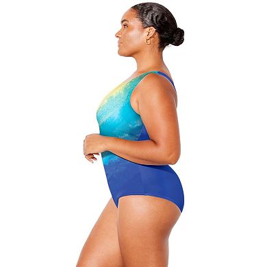 Swimsuits for All Women's Chlorine Resistant High Neck One Piece Swimsuit