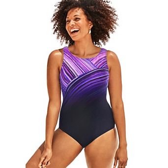 Swimsuits for All Women's Chlorine Resistant High Neck One Piece Swimsuit