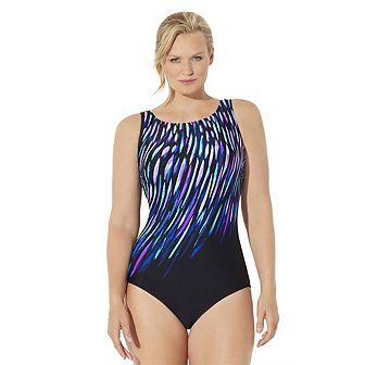 Swimsuits for All Women's Chlorine Resistant High Neck One Piece Swimsuit