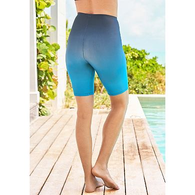 Swim 365 Women's Plus Size High-Waist Full-Coverage Swim Bike Short