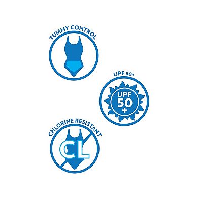 Swim 365 Women's Plus Size High-Waist Full-Coverage Swim Bike Short