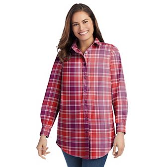 Woman Within Plus Size Perfect Long Sleeve Shirt