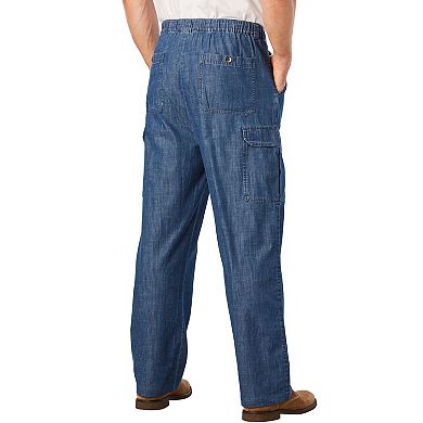 KingSize Men's Big & Tall Knockarounds Full-Elastic Waist Cargo Pants