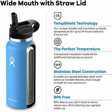 Hydro Flask 2.0 Water Bottle 32oz Wide Mouth with Flex Lid