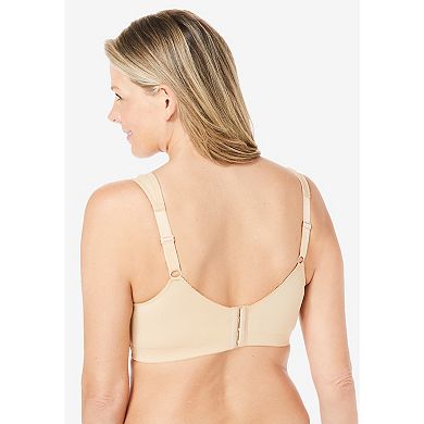 Comfort Choice Women's Plus Size Wireless Microfiber T-shirt Bra