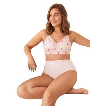 Comfort Choice Women's Plus Size Wireless Microfiber T-shirt Bra