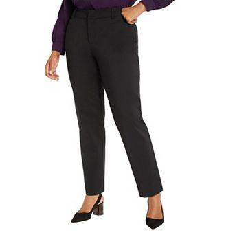 ELOQUII Women's Plus Size Petite Kady Fit Double-Weave Pant