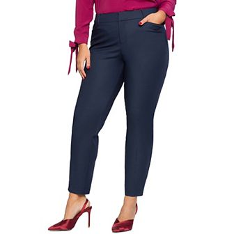 ELOQUII Women's Plus Size Petite Kady Fit Double-Weave Pant