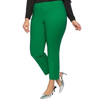 ELOQUII Women's Plus Size Petite Kady Fit Double-Weave Pant