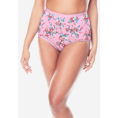 Comfort Choice Plus Size Full Coverage Stretch Cotton Brief 5-Pack