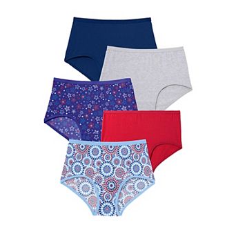 Comfort Choice Plus Size Full Coverage Stretch Cotton Brief 5-Pack