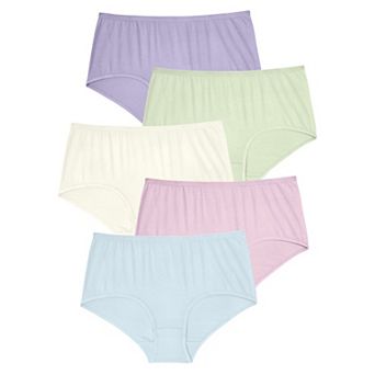 Comfort Choice Plus Size Full Coverage Stretch Cotton Brief 5-Pack