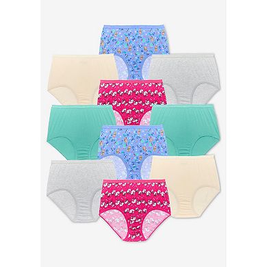 Comfort Choice Plus Size Full Coverage Cotton Brief 10-Pack