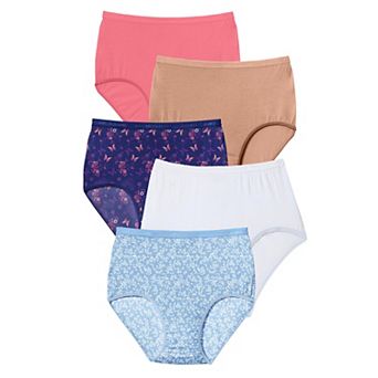 Comfort Choice Plus Size Full Coverage Cotton Brief 10-Pack