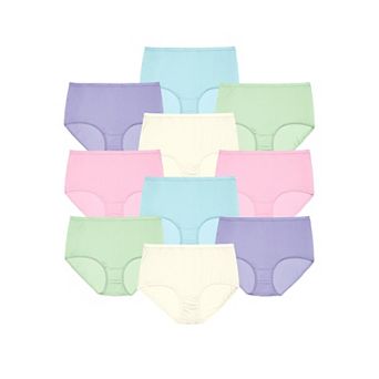Comfort Choice Plus Size Full Coverage Cotton Brief 10-Pack