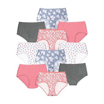 Comfort Choice Plus Size Full Coverage Cotton Brief 10-Pack