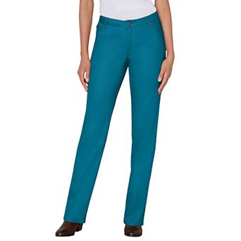 Woman Within Plus Size Tall Stretch Denim 5-Pocket Straight-Leg Jeans