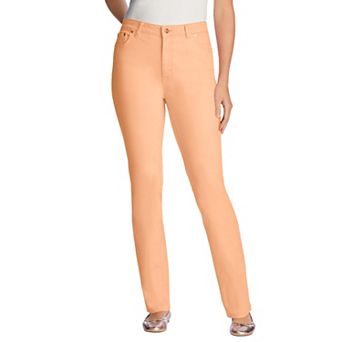 Woman Within Plus Size Tall Straight-Leg Stretch Denim Five-Pocket Jeans