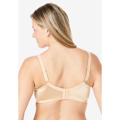 Comfort Choice Women's Plus Size Satin Wireless Comfort Bra