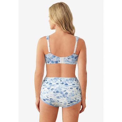 Comfort Choice Women's Plus Size Cotton Wireless Lightly Padded T-shirt Bra