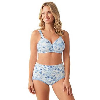 Comfort Choice Women's Plus Size Cotton Wireless Lightly Padded T-shirt Bra