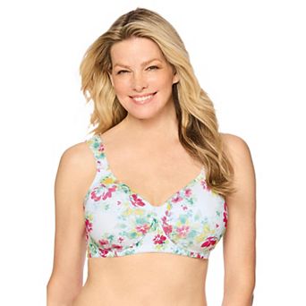 Comfort Choice Women's Plus Size Cotton Wireless Lightly Padded T-shirt Bra