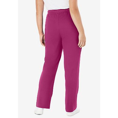 Woman Within Plus Size Sport Knit Straight Leg Pant