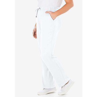 Woman Within Plus Size Sport Knit Straight Leg Pant