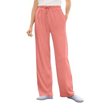 Woman Within Plus Size Sport Knit Straight-Leg Pull-On Pants