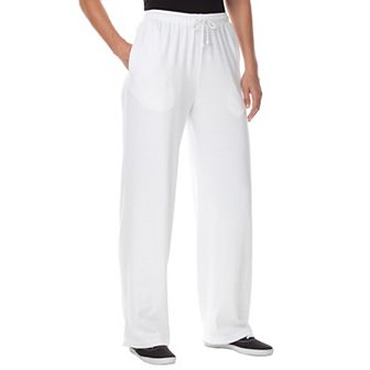 Woman Within Plus Size Sport Knit Straight-Leg Pull-On Pants