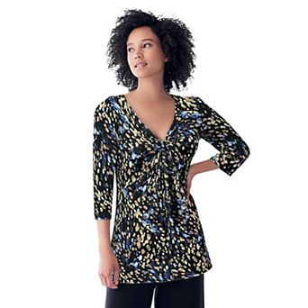 ellos Plus Size Twisted Knot-Front Tunic