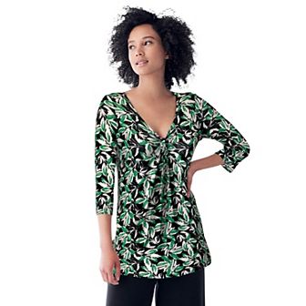 ellos Plus Size Twisted Knot-Front Tunic