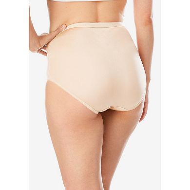 Comfort Choice Plus Size Full Coverage Nylon Brief 10-Pack