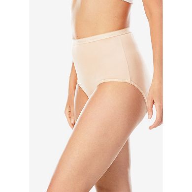 Comfort Choice Plus Size Full Coverage Nylon Brief 10-Pack