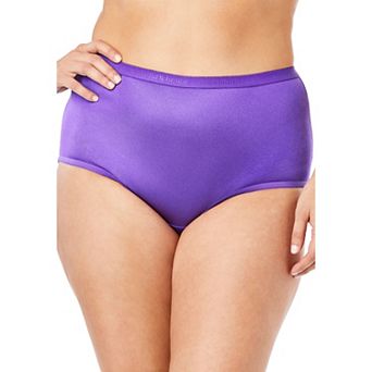 Comfort Choice Plus Size Full Coverage Nylon Brief 10-Pack