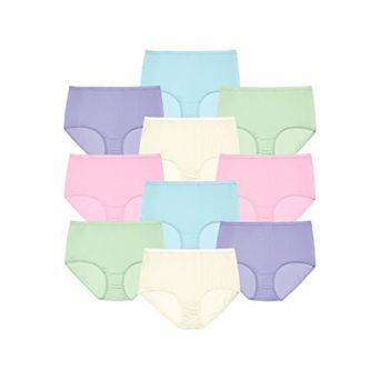 Comfort Choice Plus Size Full Coverage Nylon Brief 10-Pack