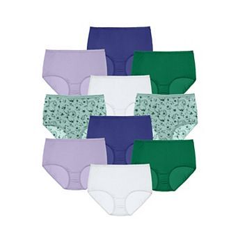 Comfort Choice Plus Size Full Coverage Nylon Brief 10-Pack