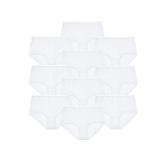 Comfort Choice Plus Size Full Coverage Nylon Brief 10-Pack
