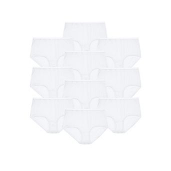Comfort Choice Plus Size Full Coverage Nylon Brief 10-Pack