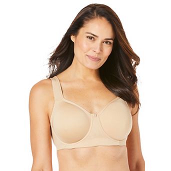 Comfort Choice Women's Plus Size Underwire Microfiber T-Shirt Bra
