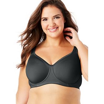 Comfort Choice Women's Plus Size Underwire Microfiber T-shirt Bra