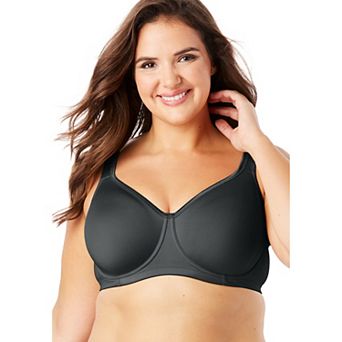 Comfort Choice Women's Plus Size Underwire Microfiber T-Shirt Bra