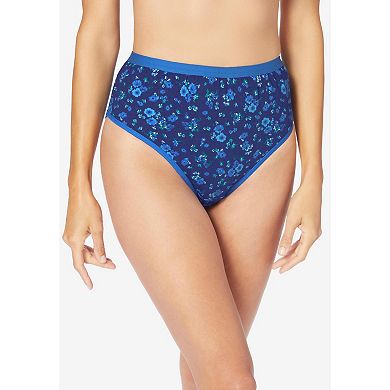 Comfort Choice Plus Size Hi-Cut Cotton Brief 5-Pack