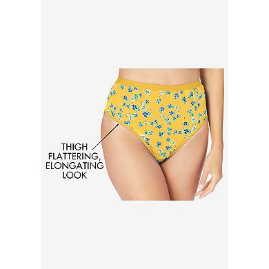 Comfort Choice Plus Size Hi-Cut Cotton Brief 5-Pack